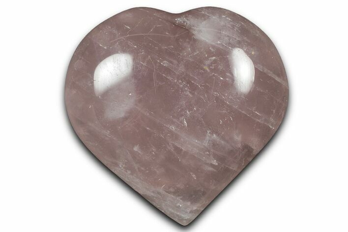 Polished Rose Quartz Heart - Madagascar #333909